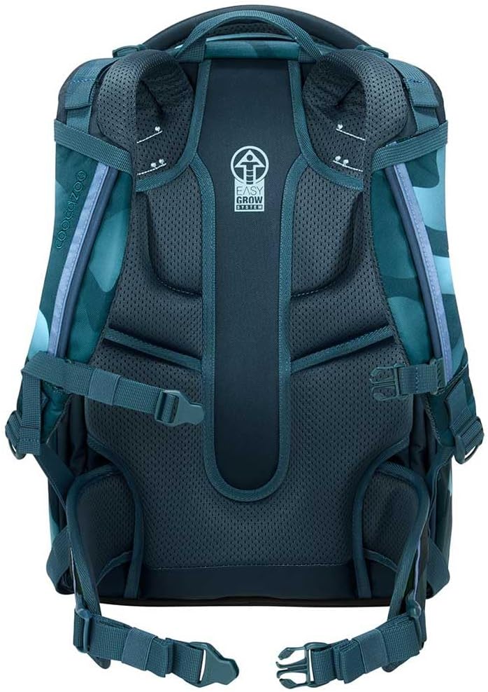 Southbag coocazoo Mate Schulrucksack-Set 3tlg inkl. Schlamperbox und Sporttasche (Aqua Flow), Aqua F