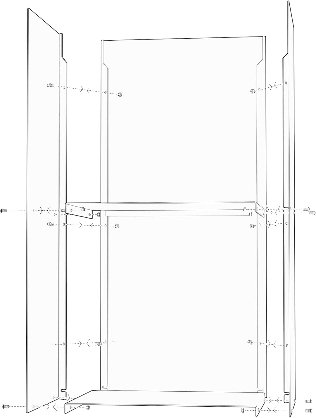 teileplus24 BHS9 Kaminholzregal Innen Aussen | Brennholzregal Metall | Kaminholzkorb | Industrial Lo