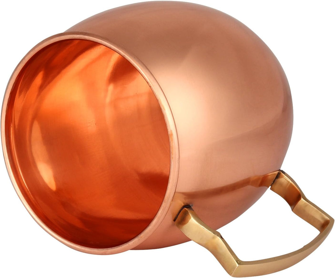 Zap Impex ® Kupfer Moscow Mule handgefertigt Reines Kupfer Ebene Moscow Mule Becher Set von 6
