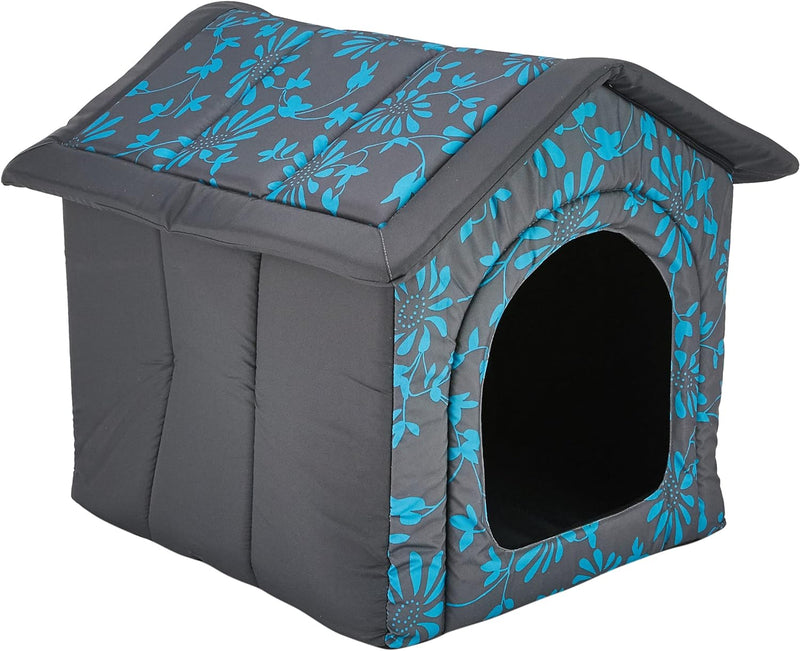 Dog or Cat Kennel / Bed R4 Blue Flowers Design