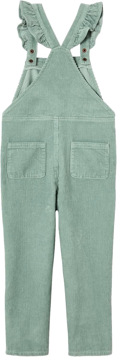 Vertbaudet Mädchen Cord-Latzhose mit Volantträgern GRIS 92-98, GRIS 92-98