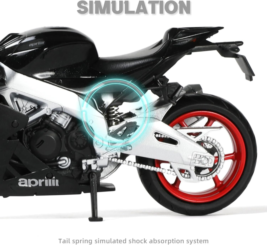 Motorrad Spielzeug für Kinder 1:12, Legierung Mini Motorcycle Modell Kompatibel für Aprilia RSVA RR1