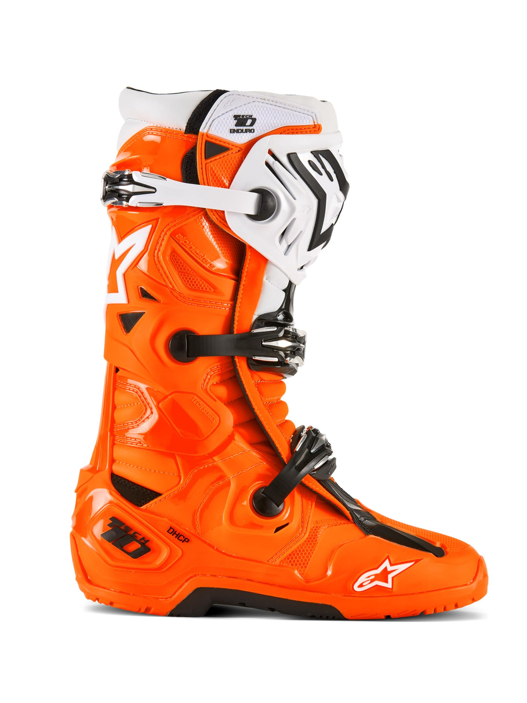 Alpinestars Motocross-Stiefel Tech 10 Enduro Orange Gr. 45.5 45.5 EU Arancione Nero, 45.5 EU Arancio