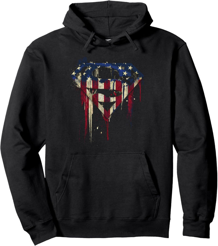 Superman Bleeding Shield Pullover Hoodie