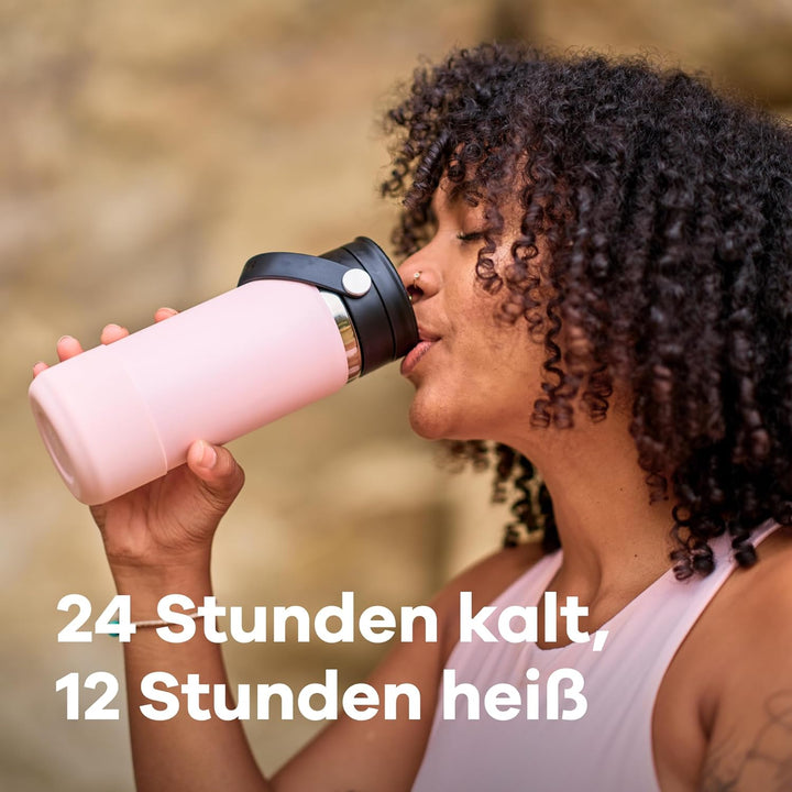 HYDRO FLASK - Reise-Thermos 473ml (16 oz) - Vakuumisolierter Edelstahl-Thermos - Auslaufsicher Flex-