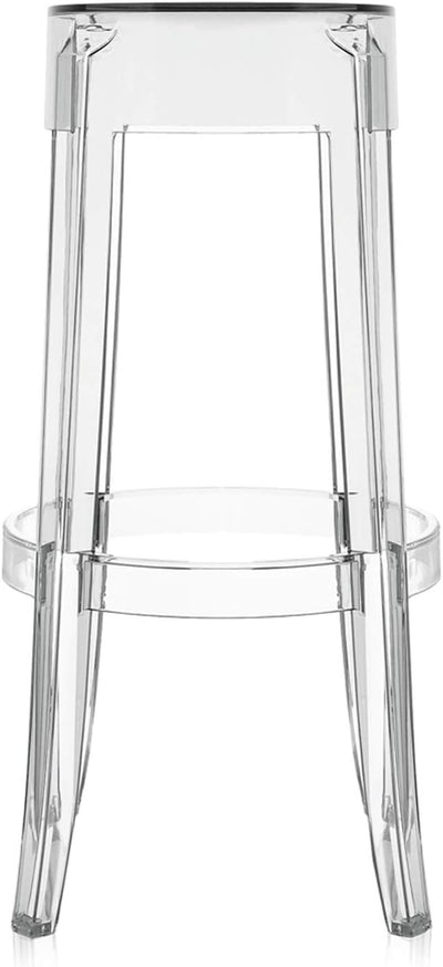 Kartell Charles Ghost, Hocker Large, H. 75 cm, Glasklar, 2er-Satz H. 75 Glasklar, H. 75 Glasklar