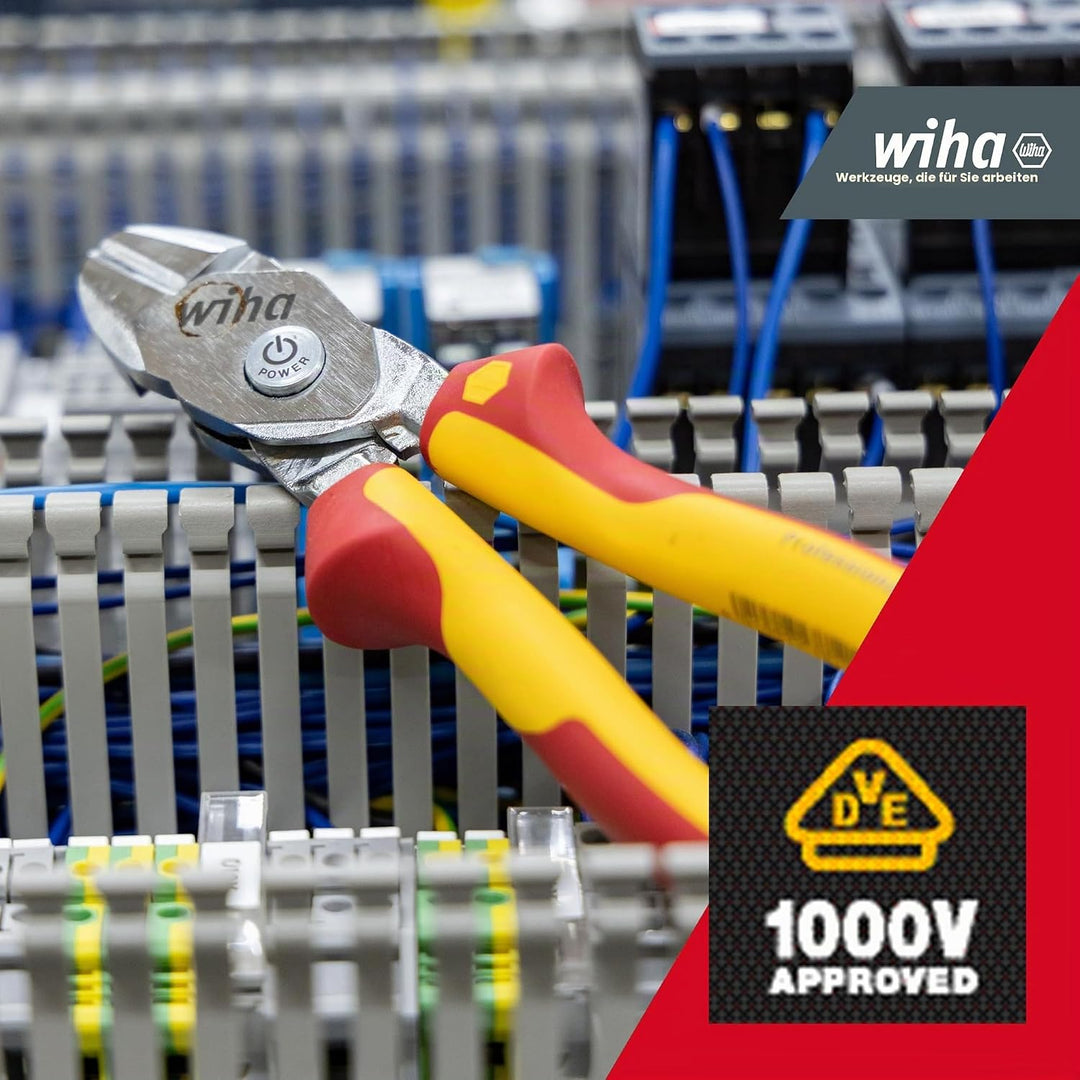 Wiha VDE Hochleistungs-Seitenschneider BiCut Industrial mit DynamicJoint® 200mm, umschaltbar 200% Po