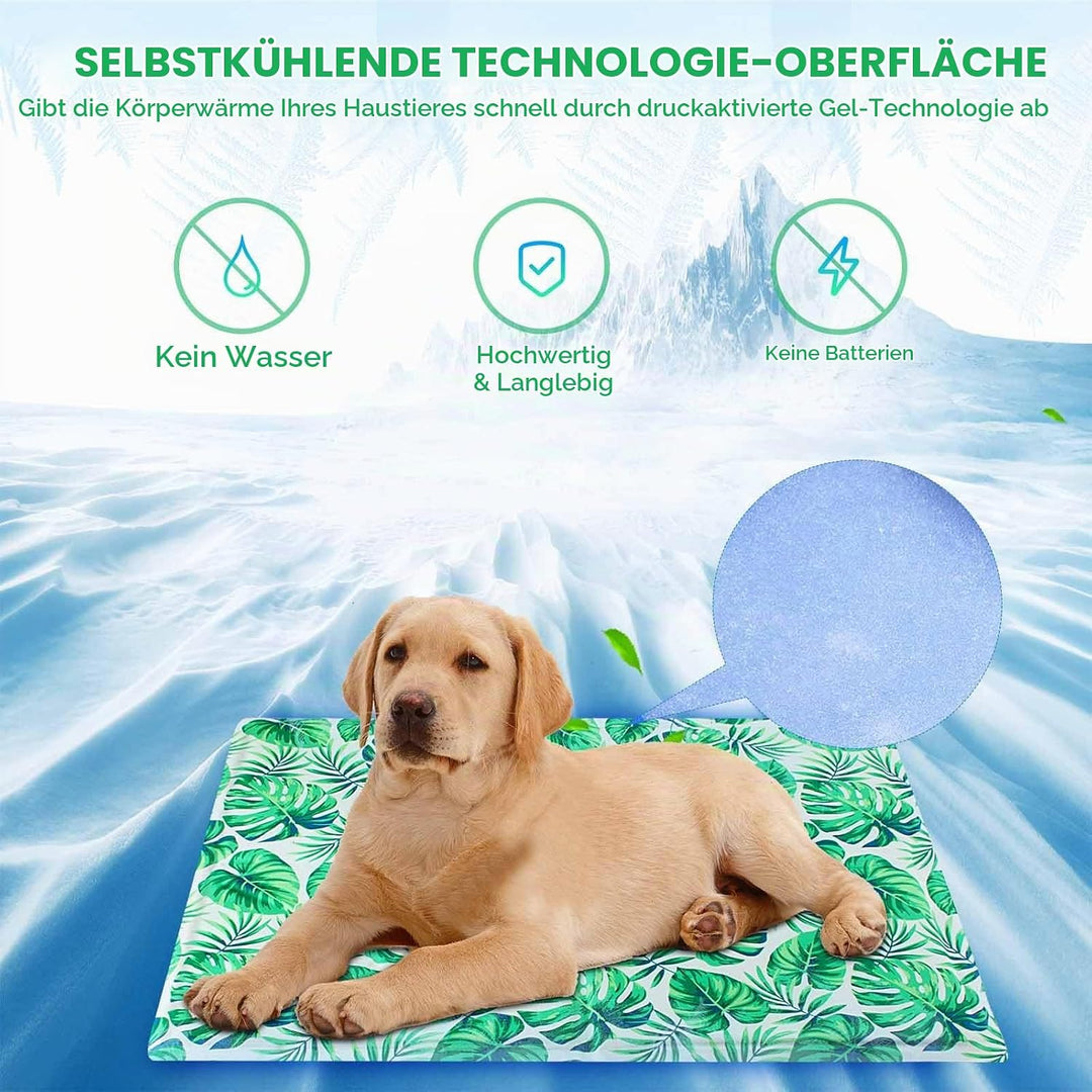 Ninonly Kühlmatte Hund 50X65cm Kühlmatte für Hunde Katze Haustier Eismatte Selbstkühlende mit Ungift
