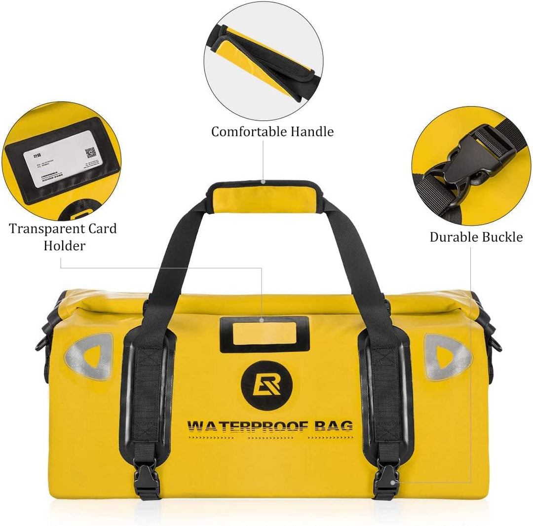 ROCKBROS Motorradtasche Gepäckrolle Hecktasche 100% Wasserdicht Motorrad Satteltasche mit Schultergu