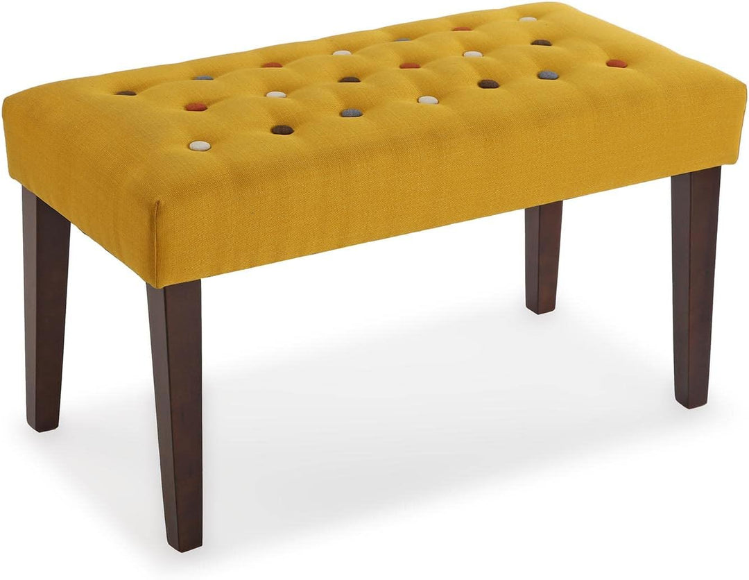 Versa Botones Hocker für das Schlafzimmer, Bank für den Flur oder Eingang, Bunt, Massnahmen (H x L x