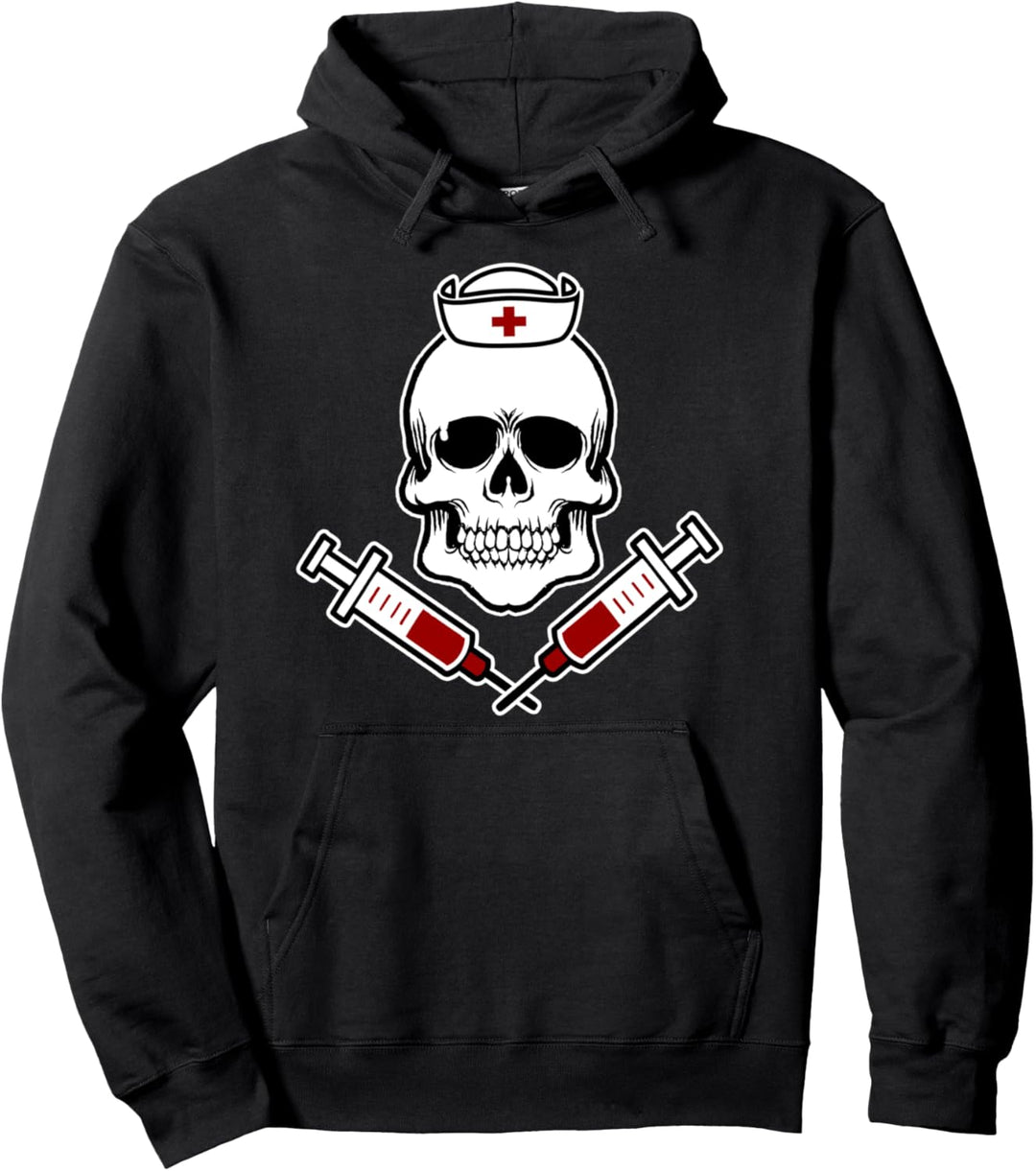 Nurse Skull RN Registered Nurse Practitioner Nursing lpn Pullover Hoodie