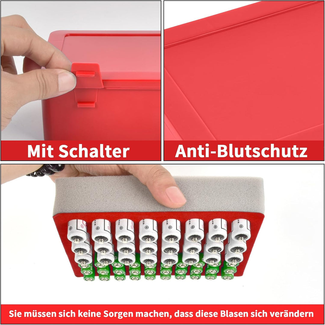 FULLCASE Batteriebox Batterie Aufbewahrungs Organizer für 54 AAA AA Batterien, Batterien aufbewahrun