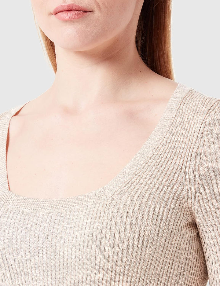HUGO Damen Sunessy Knitted_Sweater, Light Beige271