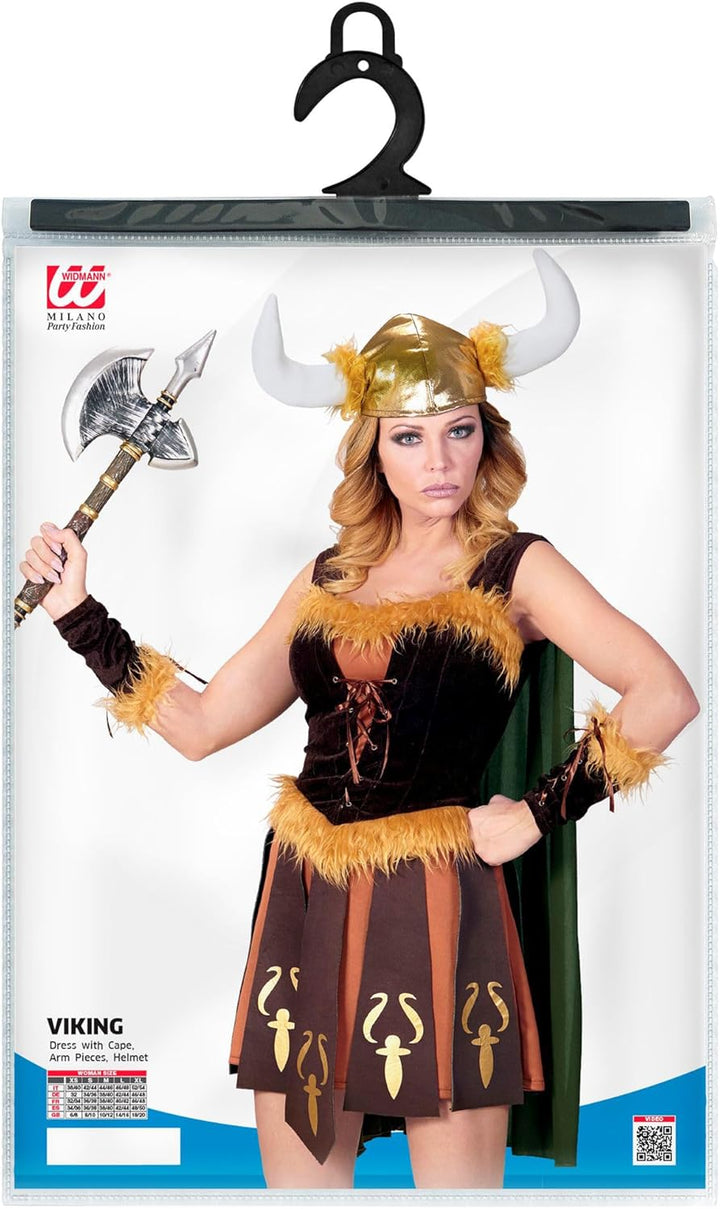 "VIKING" (dress with cape, arm pieces, helmet) - (XS), XS
