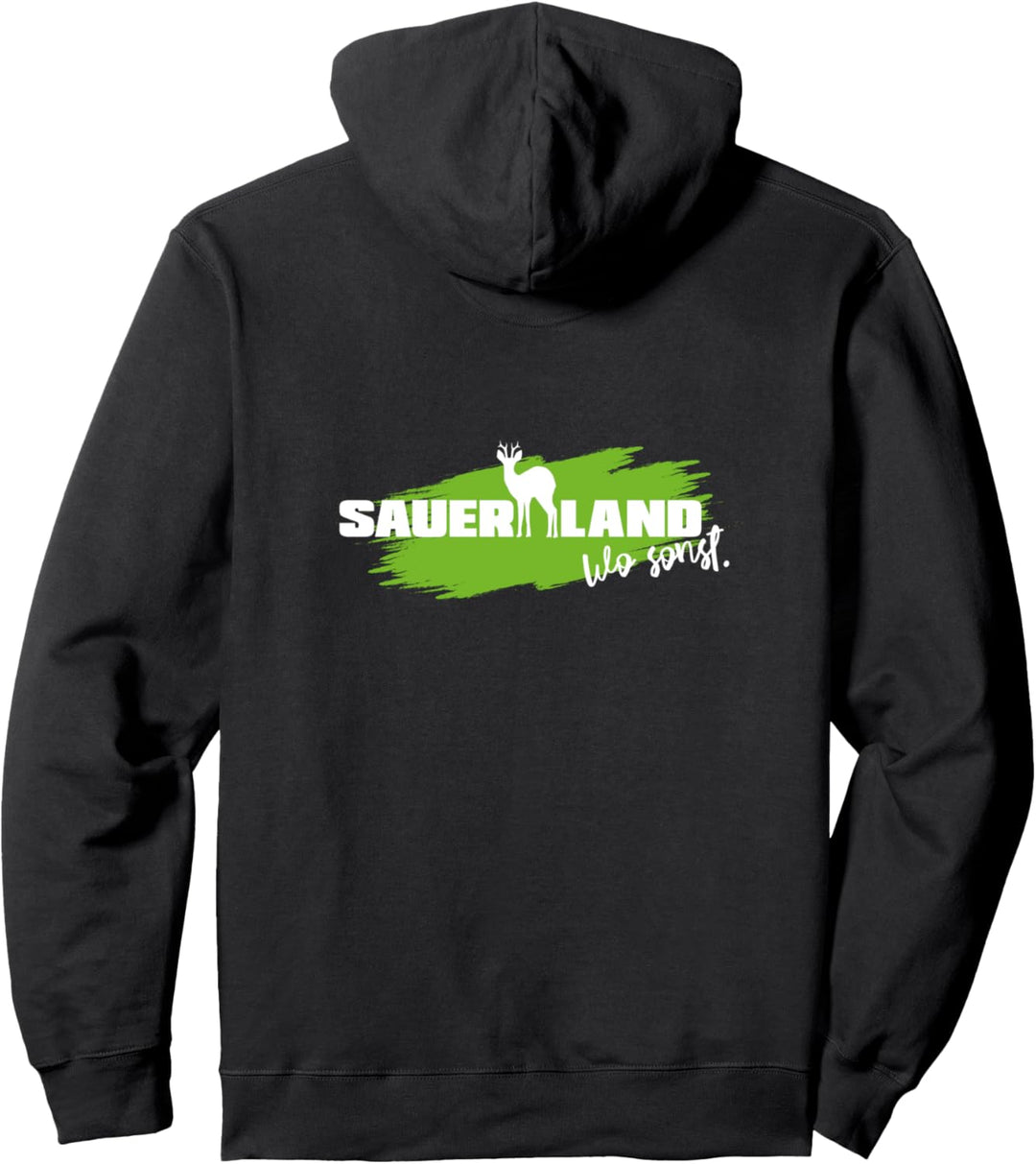 Sauerland Rehbock grün Pullover Hoodie
