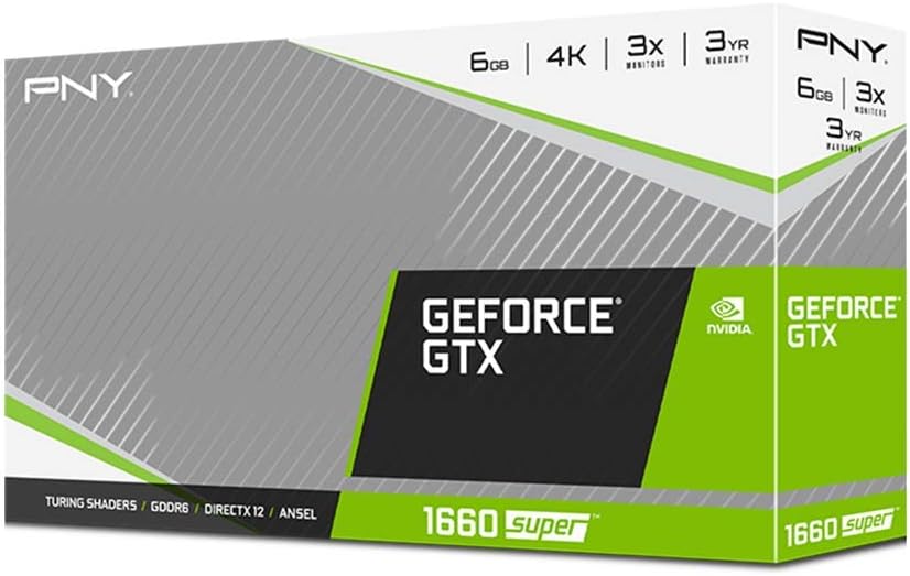 PNY GeForce GTX 1660 SUPER 6GB GDDR6 Single Fan Grafikkarte GTX 1660 SUPER Single Fan, GTX 1660 SUPE