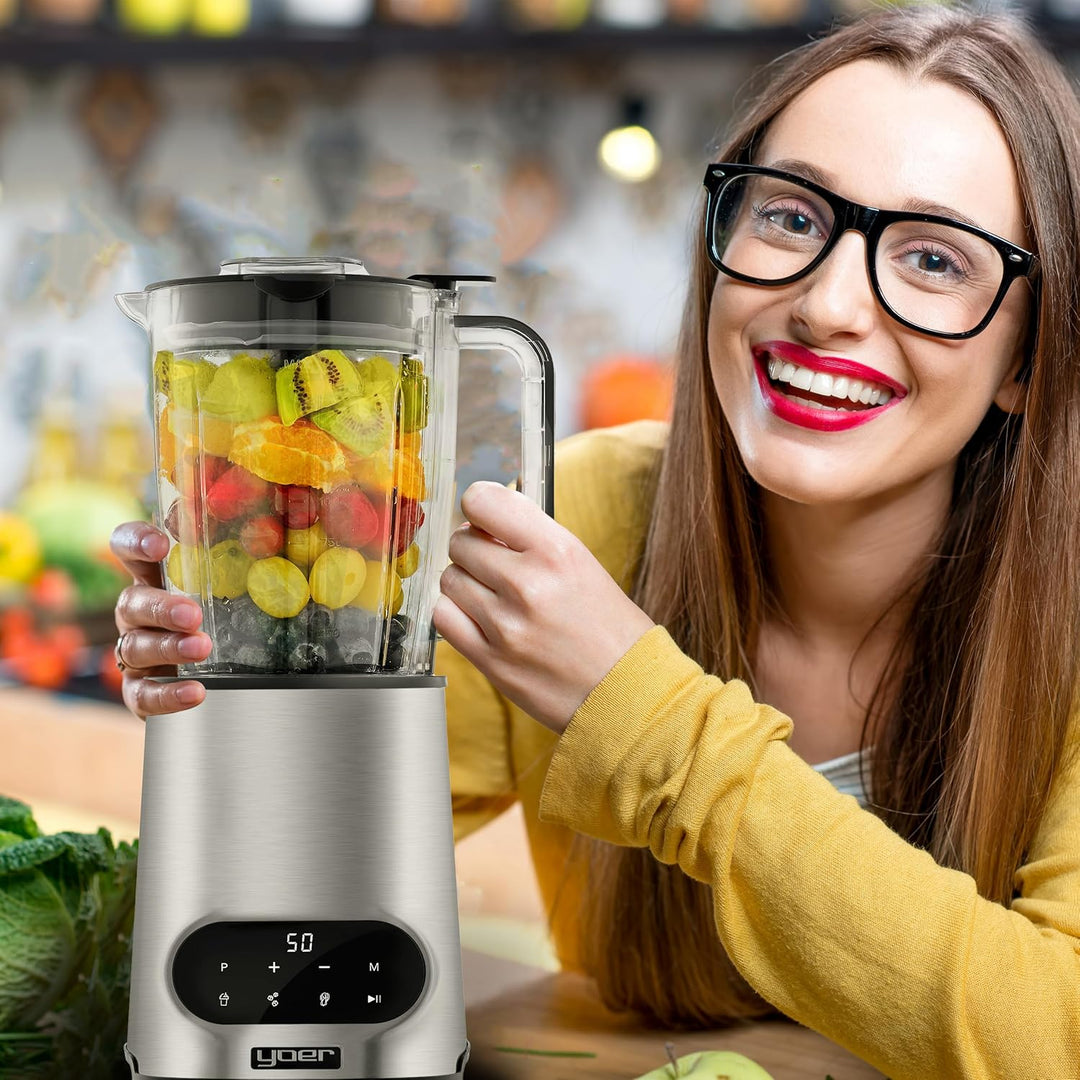 Yoer Vitalio JB04S, 2-in-1 Standmixer, 2200W, 2,4L Tritan-Krug, Automatikprogramme, LED-Anzeige, Ede