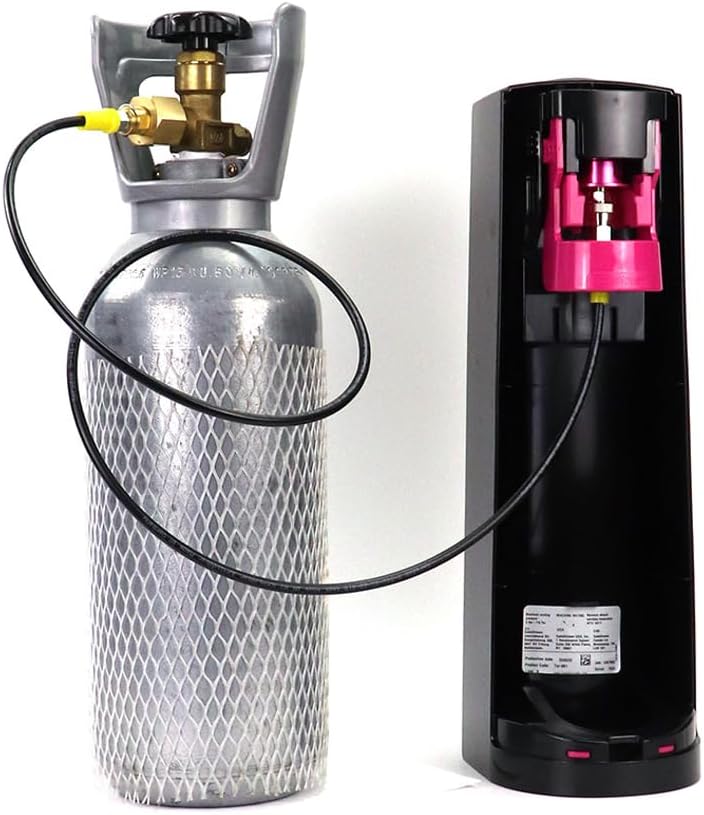 ASOFTY Co2 Adapter Hochdruckschlauch 1.5m für Grössere CO2 Flaschen Kompatibel mit Wassersprudler Du