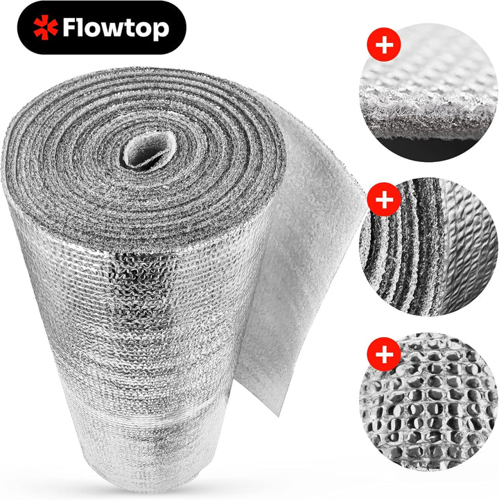 HEIZKÖRPER REFLEXIONSFOLIE 10 M X 0,5 M ISOLIERFOLIE WANDISOLIERUNG REFLEXIONSPLATTE FLOWTOP Reflekt