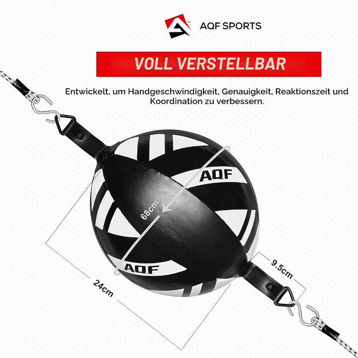 AQF Boxen Doppelendball Rex Leder Boxbirne Set MMA Punchingball Erwachsene Training Speedball Set sc