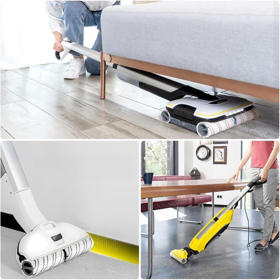 Walzenset für Karcher FC7 FC3 FC5 FC3D EWM2 Elektrischer Bodenreiniger, 4 Universalwalzen, Waschbar,