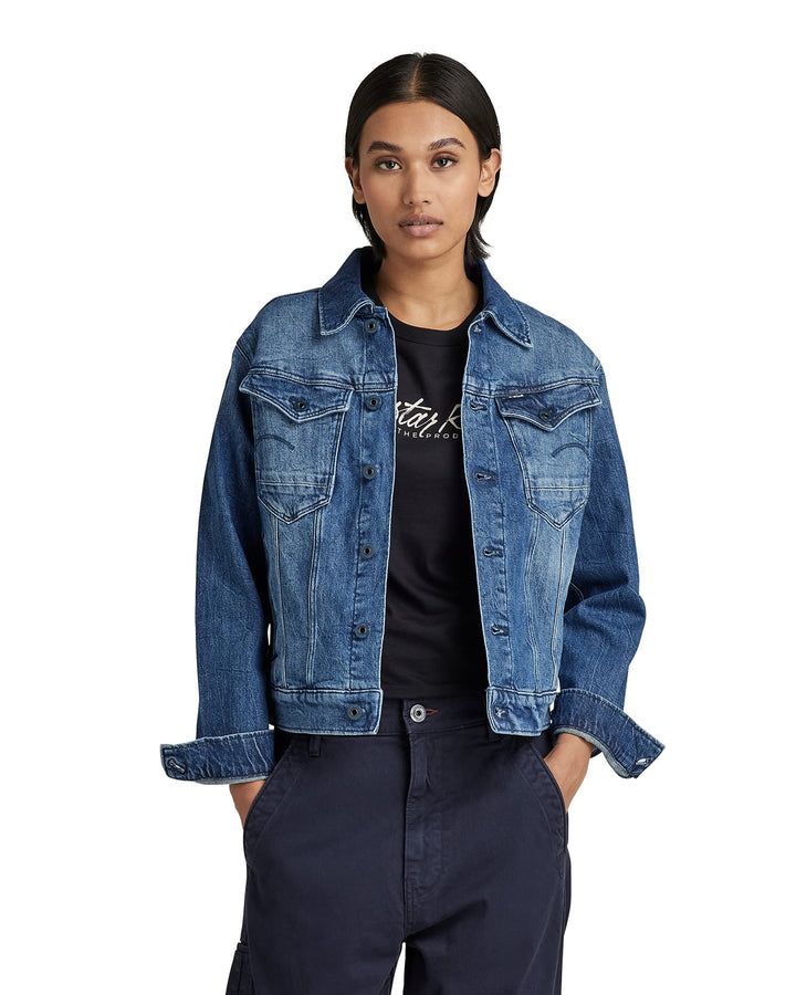 G-STAR RAW Damen Arc 3d Slim Jacket M Blau (Faded Santorini D20051-c911-c767), M Blau (Faded Santori