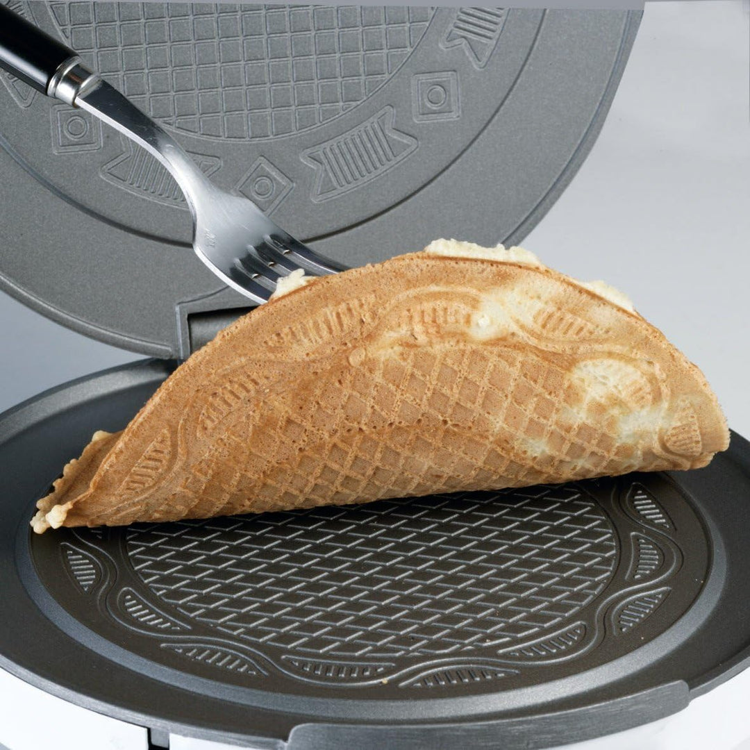 Cloer 285 Hörncheneisen für hauchdünne, knusprige Hörnchen / 800 W/Backfläche 15 cm Durchmesser/schw