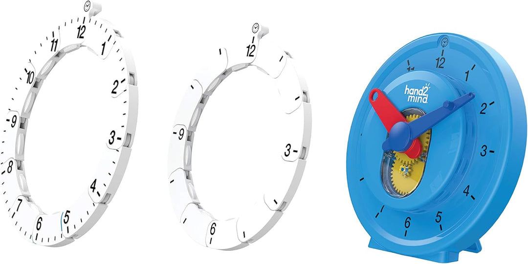 Learning Resources Advanced NumberLine Clock Set (6er-Pack), Mathe-Manipulative für die Zeitmessung,