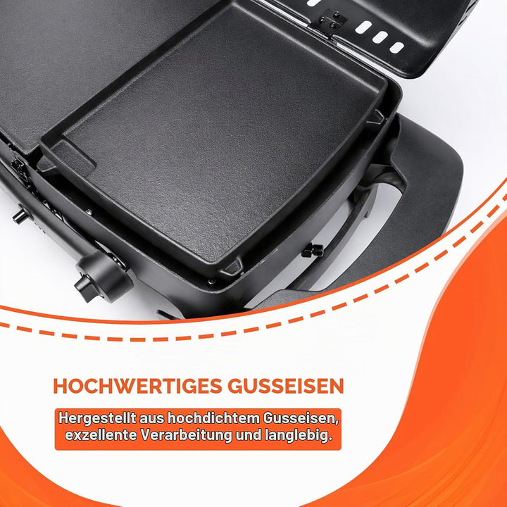 32 x 24cm Gusseisen Grill-Wende-Platte für Enders Urban, Urban Pro, Explorer, Explorer Pro, Grillpla
