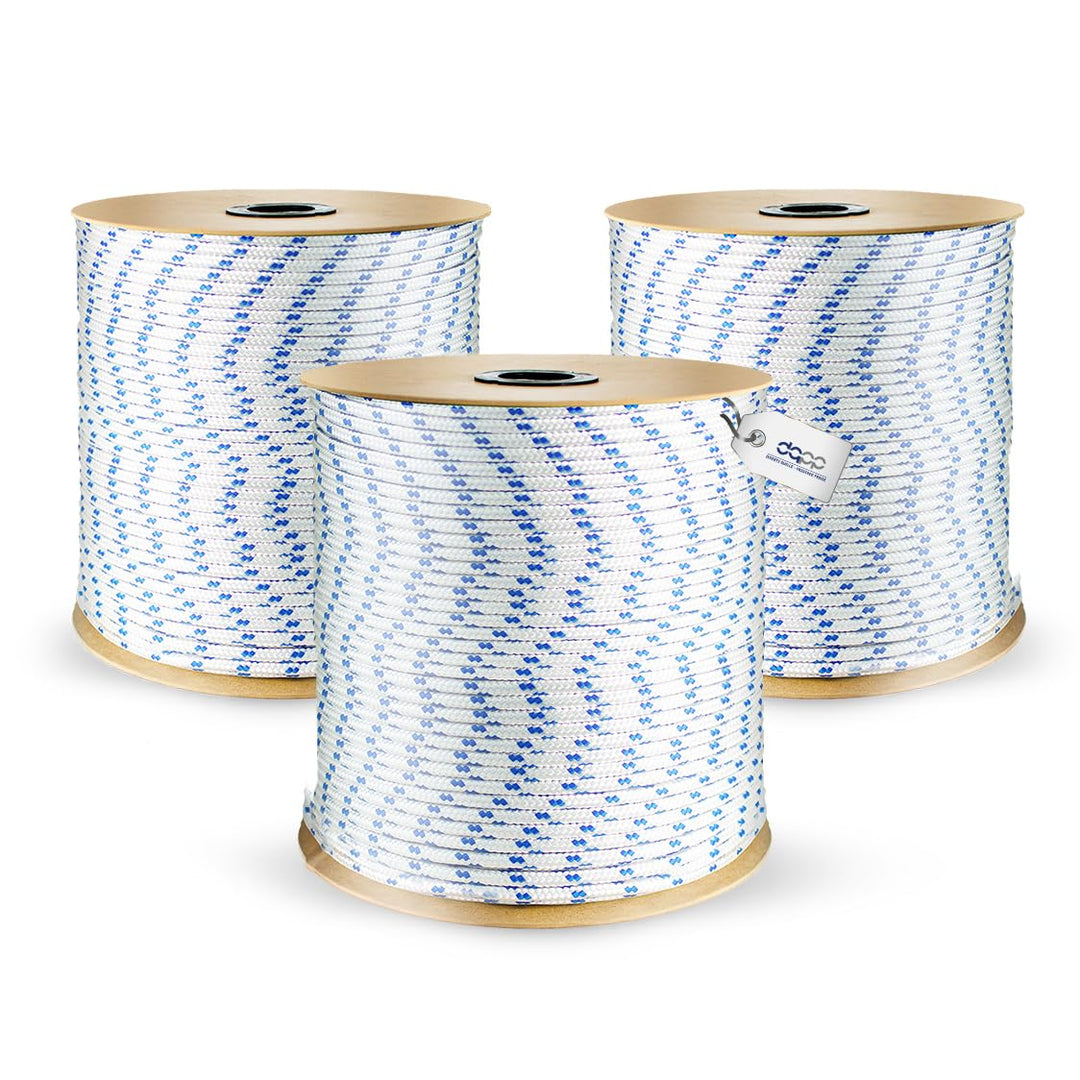 100m POLYPROPYLENSEIL 6mm WEIss Polypropylen Seil Tauwerk PP Flechtleine Textilseil geflochten 6mm 1