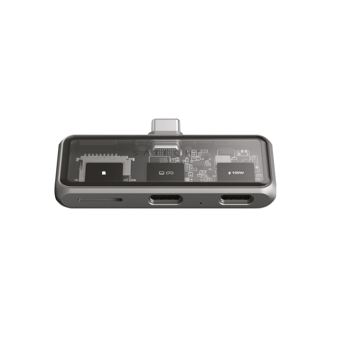 SATECHI 3-in-1 USB-C Hub, 100W PD Ladefunktion, 10-Gbit/s Datenanschluss, 4K mit 60Hz-Videoausgang &