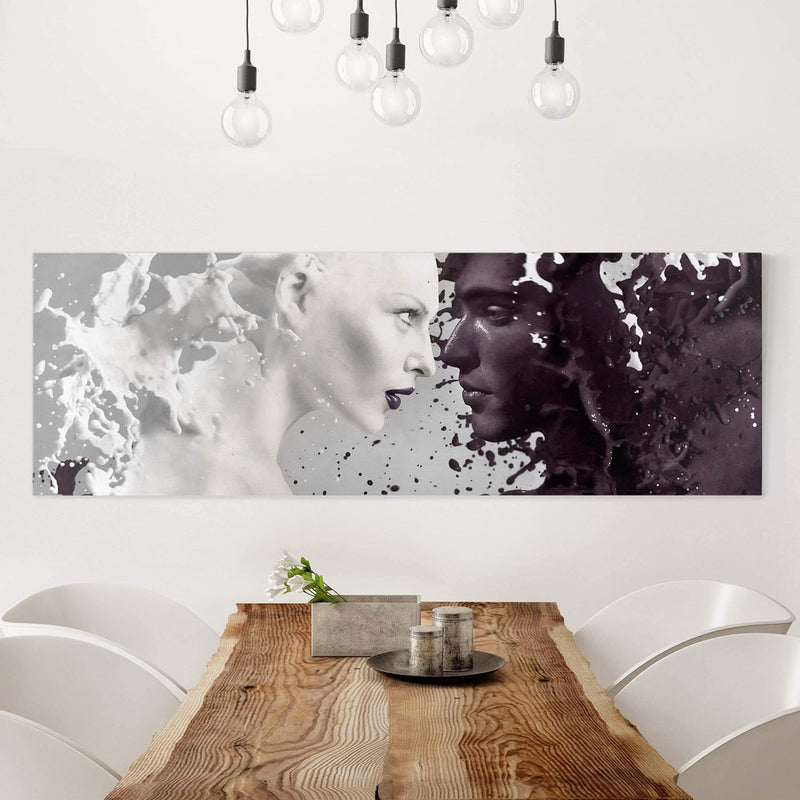 Bilderwelten Top 8 Leinwandbilder - Panorama, 40 x 120cm, Milk & Coffee 40cm x 120cm Milk & Coffee,