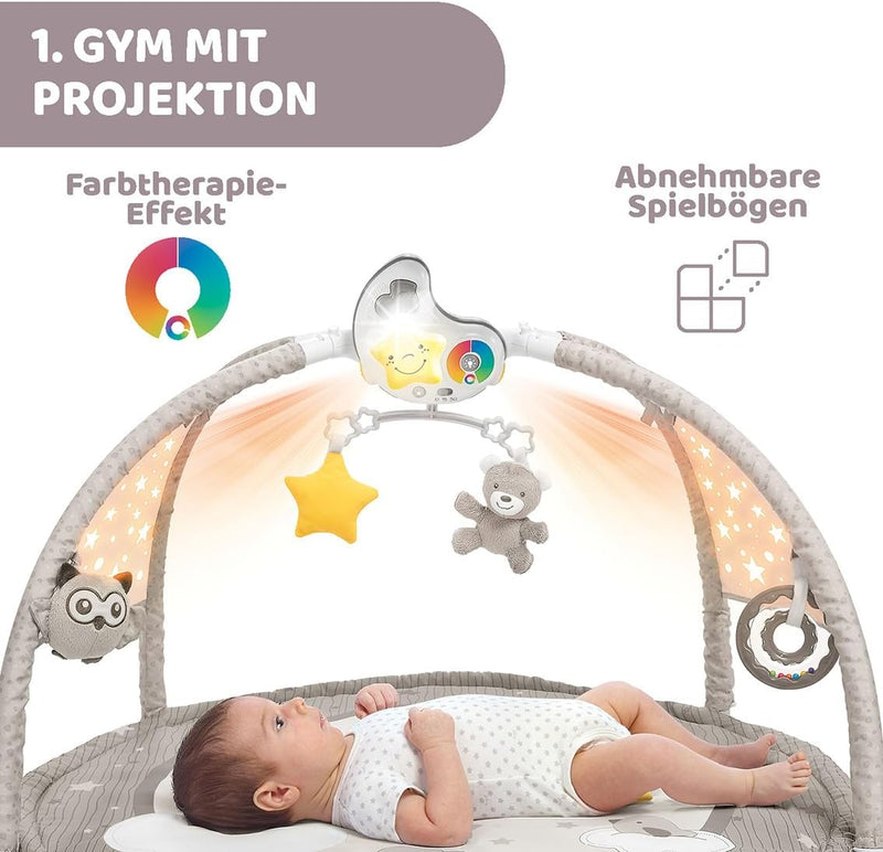 Chicco Enjoy Colours 3in1 Spielmatte, Multifunktionsspielbogen für Neugeborene mit Baby Aktivitätend