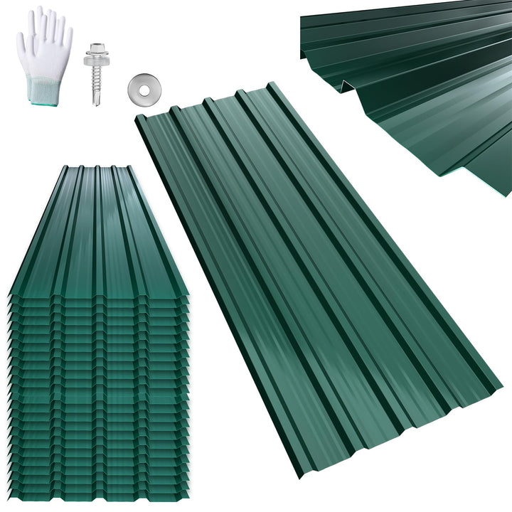 24 Stück Profilblech Trapezblech 129,5x45 cm = 14 m² Verzinkt Wellplatten, Dachblech Verzinkter Stah