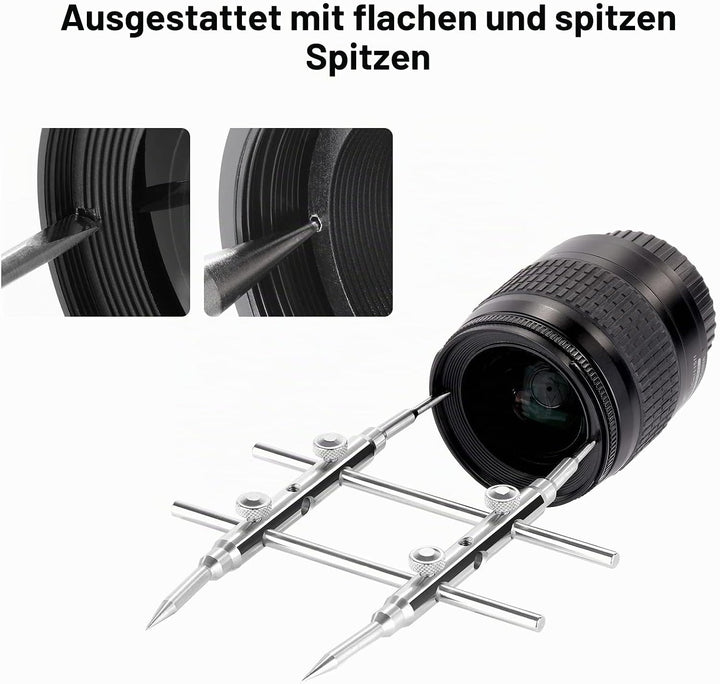 Neewer Professionelle Gekrümmte Spitzen Objektiv Spannschlüssel Reparatur-Öffnungs-Werkzeug Edelstah