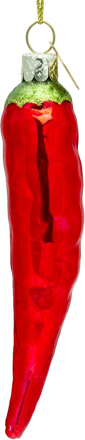 SIKORA Rote Chili Schote besondere Weihnachtskugel Glas Christbaumschmuck Deko Figur Weihnachten Anh