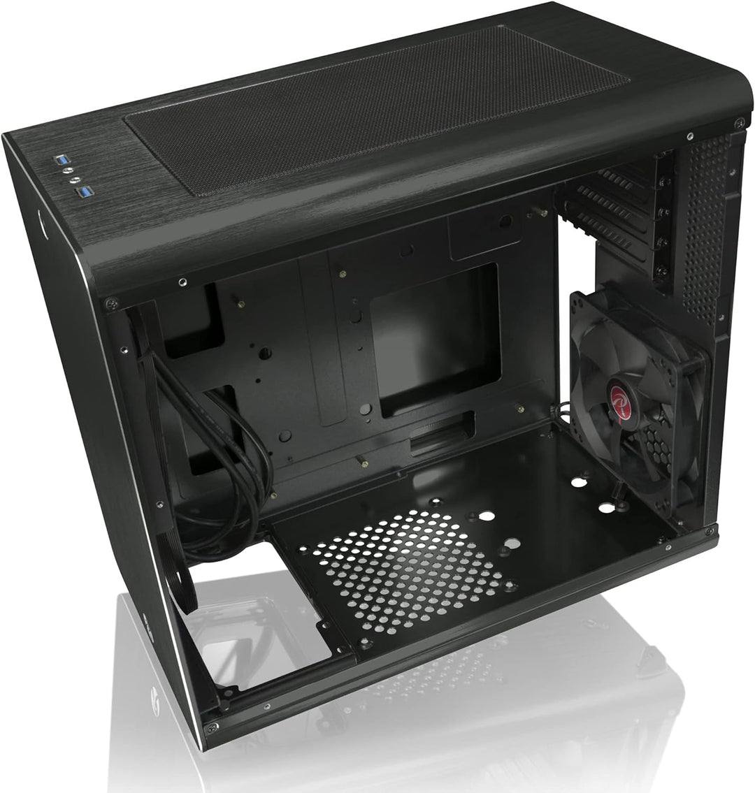 RAIJINTEK Styx Micro-ATX Tower Computer Fall – Schwarz, schwarz