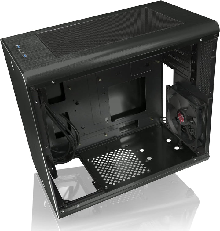 RAIJINTEK Styx Micro-ATX Tower Computer Fall – Schwarz, schwarz
