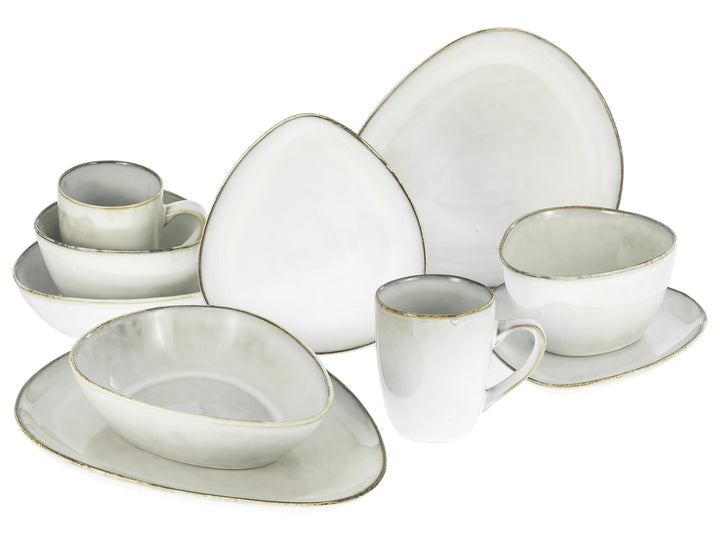 CreaTable, 23768, Serie CLOUDY, offwhite, Geschirrset, Kombiservice 10 teilig, Offwhite