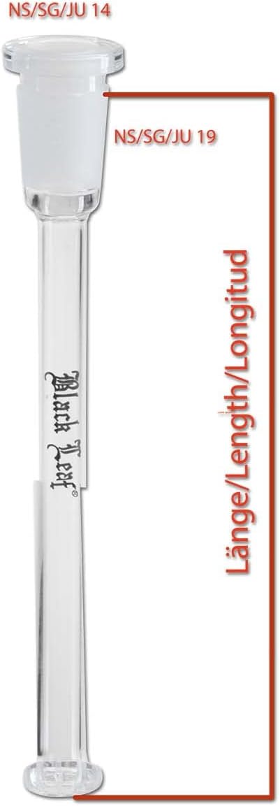 Black Leaf Bong-Zubehör: Adapter-Shillum, Showerhead Diffusor-Chillum, Perkolator Black Leaf Logo 'N