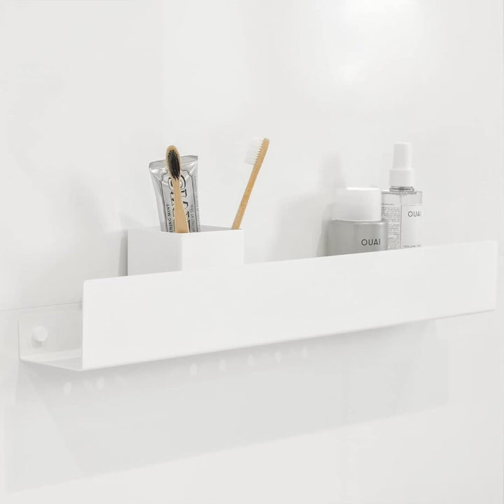 DABSTORY Badezimmer Regal Duschablage Edelstahl Wandregal Bad Weiss DOCIA 60cm Badezimmer Wandhalter