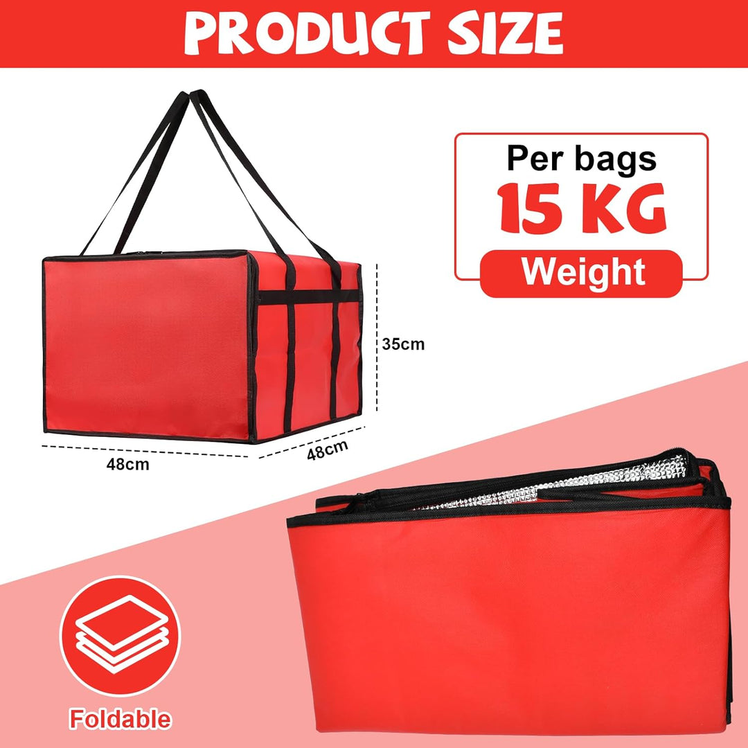 Isolierte Tasche Gross 50x50x35.5cm Kühltasche Gross Pizzatasche Thermo 85L Lebensmittel Liefertasch