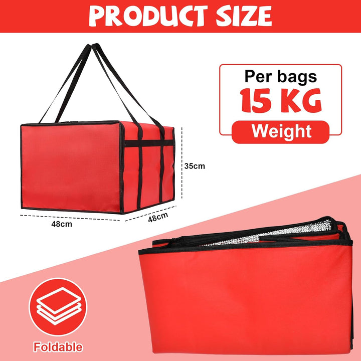Isolierte Tasche Gross 50x50x35.5cm Kühltasche Gross Pizzatasche Thermo 85L Lebensmittel Liefertasch