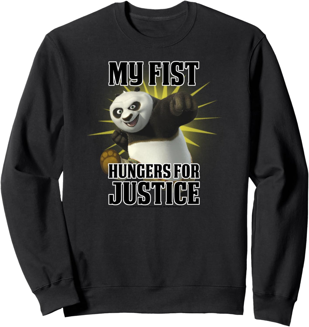 Kung Fu Panda My Fist Hungers For Justice Po Portrait Sweatshirt