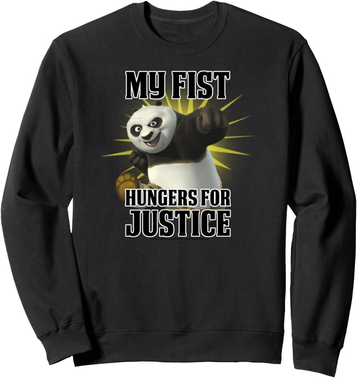 Kung Fu Panda My Fist Hungers For Justice Po Portrait Sweatshirt