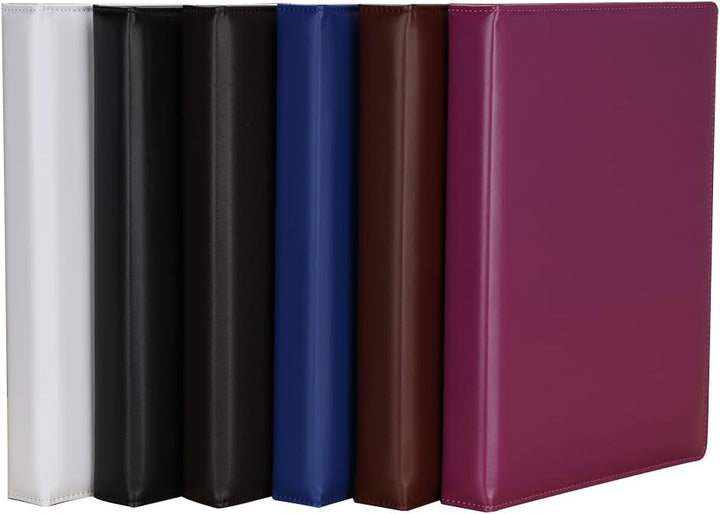 KINGFOM A4 Kunstleder Padfolio Ringbuch Business Datei Ordner Dokumentenhalter mit Kartenhalter (3 R