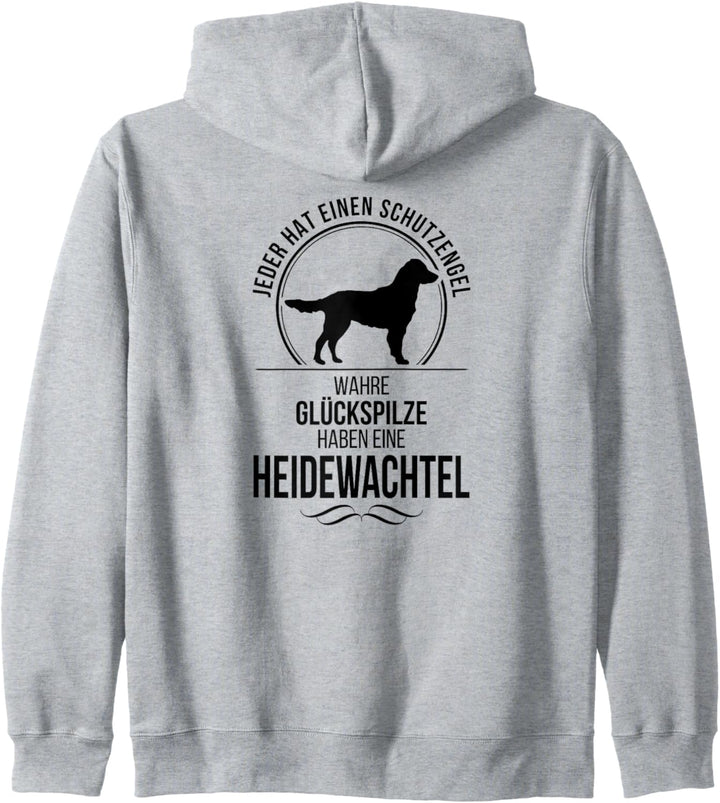 Heidewachtel Schutzengel Münsterländer Hunde Hundespruch Kapuzenjacke