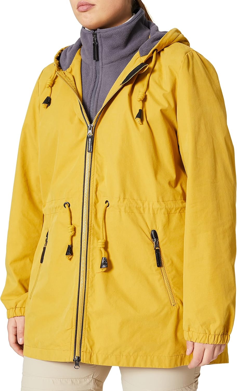 Ulla Popken Damen Fleeceweste Jacken 42-44 Senf, 42-44 Senf