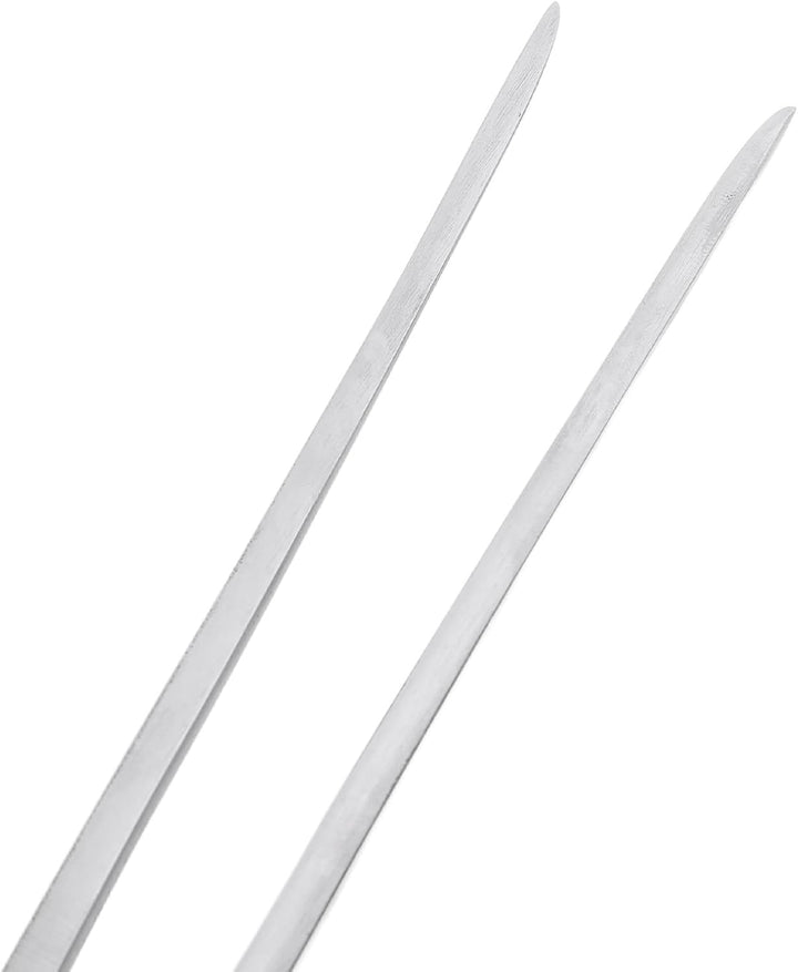 Fleischgabel, Tranchiergabel, Edelstahl, Fleisch-Serviergabel, Grillgabel mit Holzgriff, für Küche,
