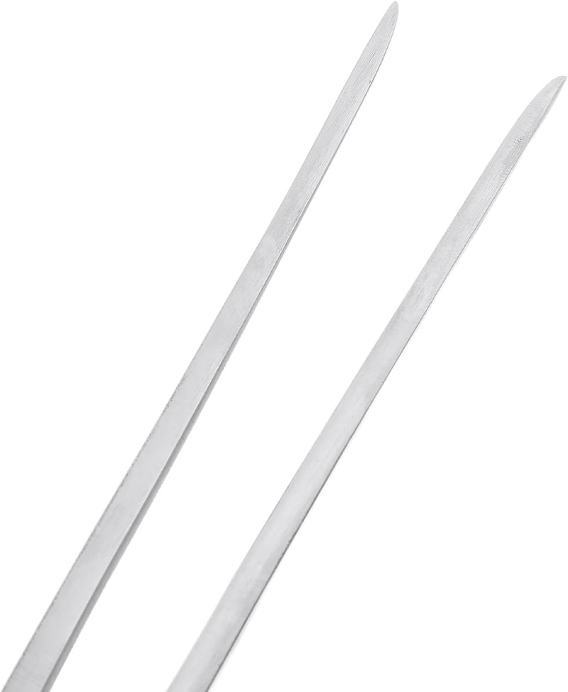 Fleischgabel, Tranchiergabel, Edelstahl, Fleisch-Serviergabel, Grillgabel mit Holzgriff, für Küche,
